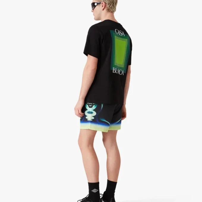 Sporchid Black Printed Swim Shorts Sporchid Black Printed Swim Shorts
