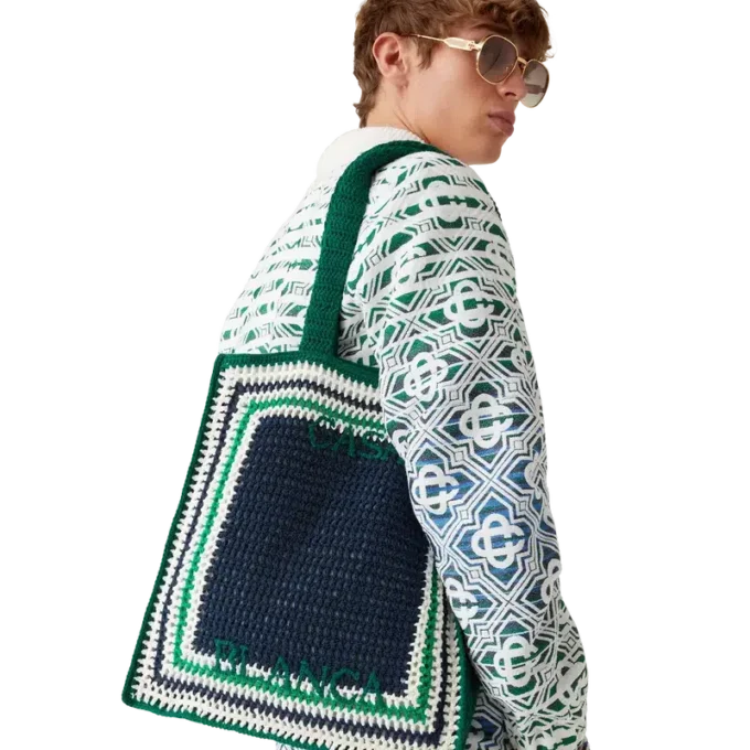 Stripe Crochet Bag