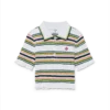 Stripe Cropped Polo Shirt Stripe Cropped Polo Shirt