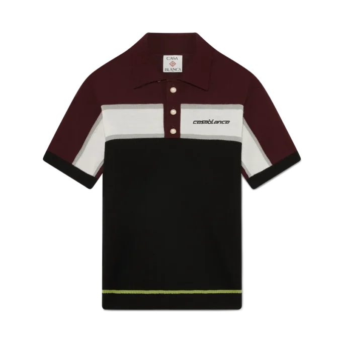 Stripe Merino Knit Polo Stripe Merino Knit Polo