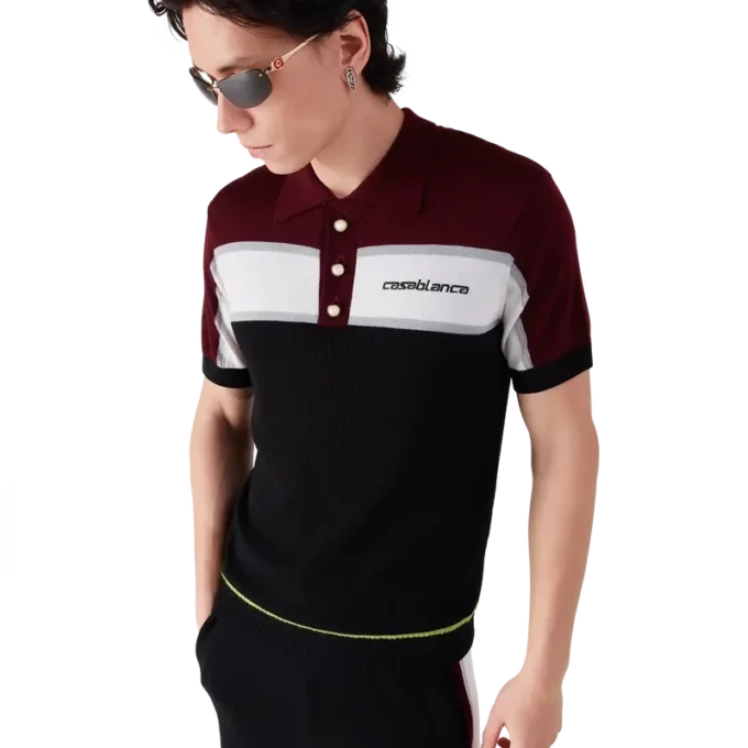 Stripe Merino Knit Polo Stripe Merino Knit Polo