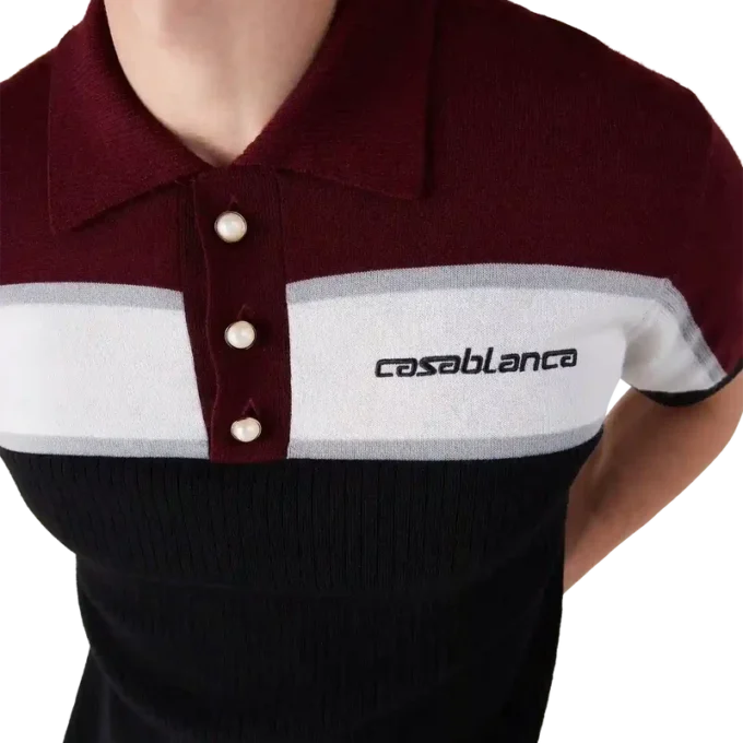 Stripe Merino Knit Polo Stripe Merino Knit Polo