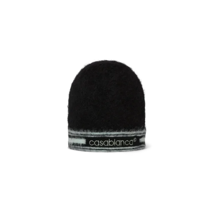 Stripe Mohair Beanie