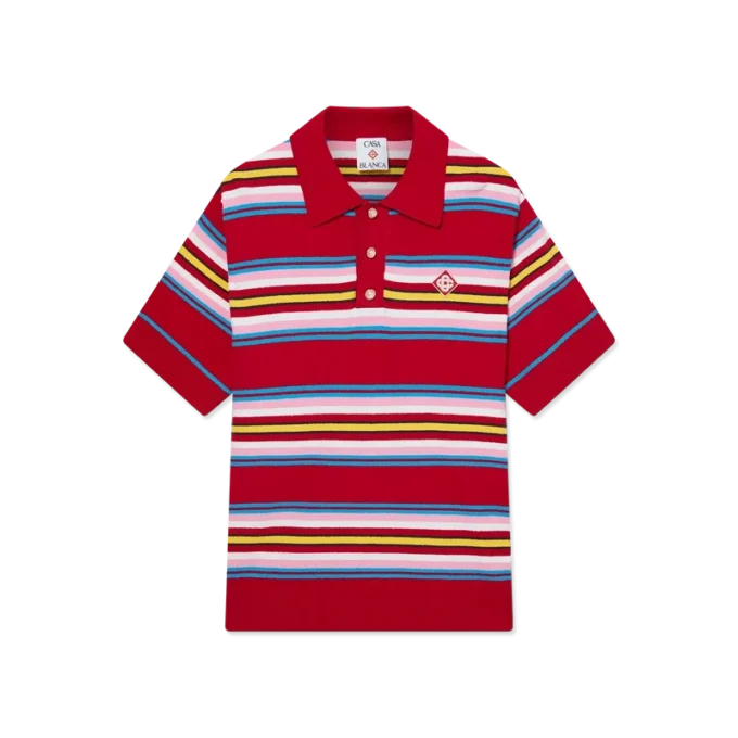 Stripe Oversized Polo Shirt Stripe Oversized Polo Shirt
