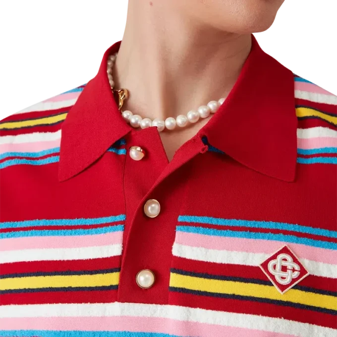 Stripe Oversized Polo Shirt Stripe Oversized Polo Shirt