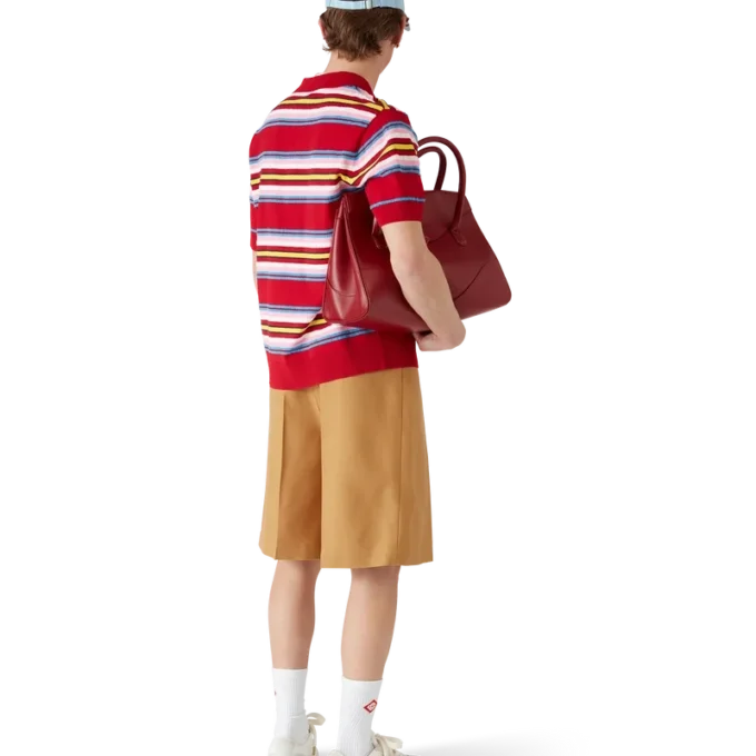 Stripe Oversized Polo Shirt Stripe Oversized Polo Shirt