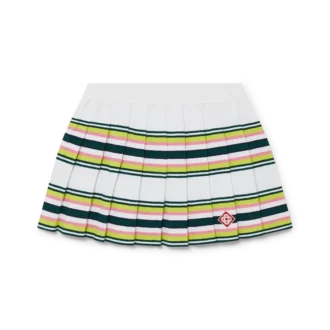 Stripe Pleated Skirt