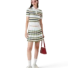 Stripe Pleated Skirt