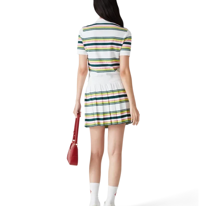 Stripe Pleated Skirt
