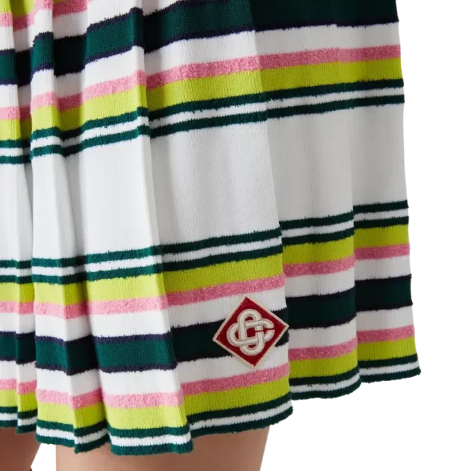 Stripe Pleated Skirt