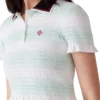 Stripe Shirred Polo Shirt