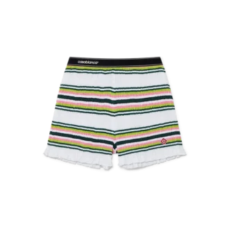 Stripe Shirred Shorts