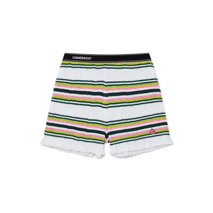 Stripe Shirred Shorts Stripe Shirred Shorts