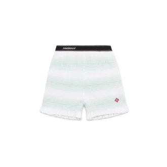Stripe Shirred Shorts