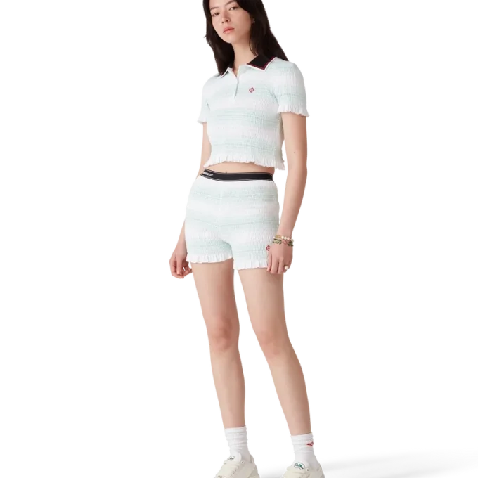 Stripe Shirred Shorts Stripe Shirred Shorts