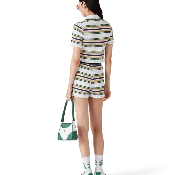 Stripe Shirred Shorts Stripe Shirred Shorts