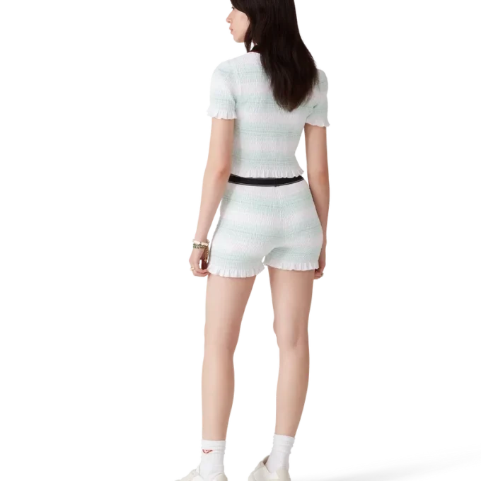 Stripe Shirred Shorts Stripe Shirred Shorts