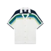 Stripe Short Sleeve Knitted Shirt Stripe Short Sleeve Knitted Shirt