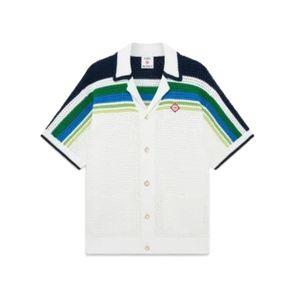 Stripe Short Sleeve Knitted Shirt