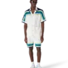Stripe Short Sleeve Knitted Shirt Stripe Short Sleeve Knitted Shirt