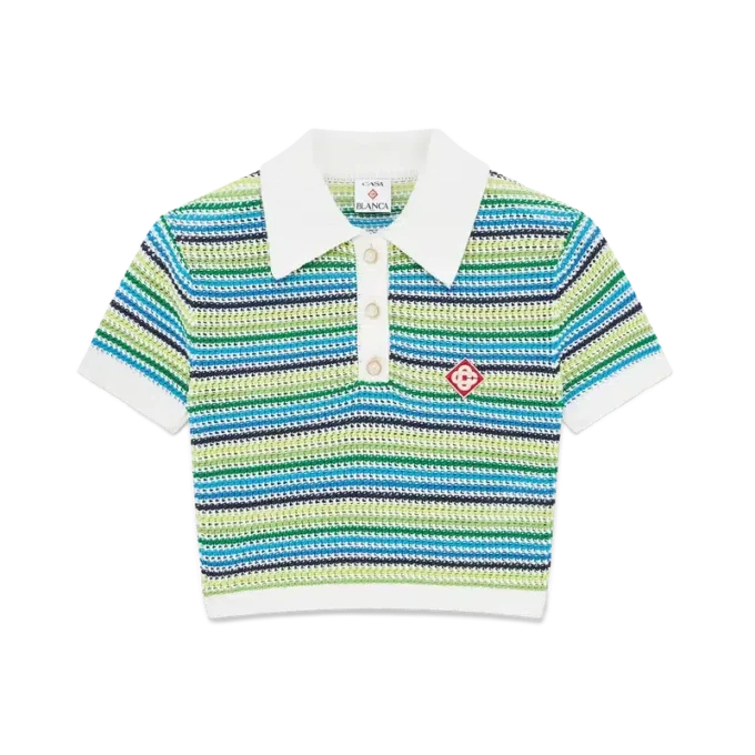 Stripe Short Sleeve Polo Shirt Stripe Short Sleeve Polo Shirt