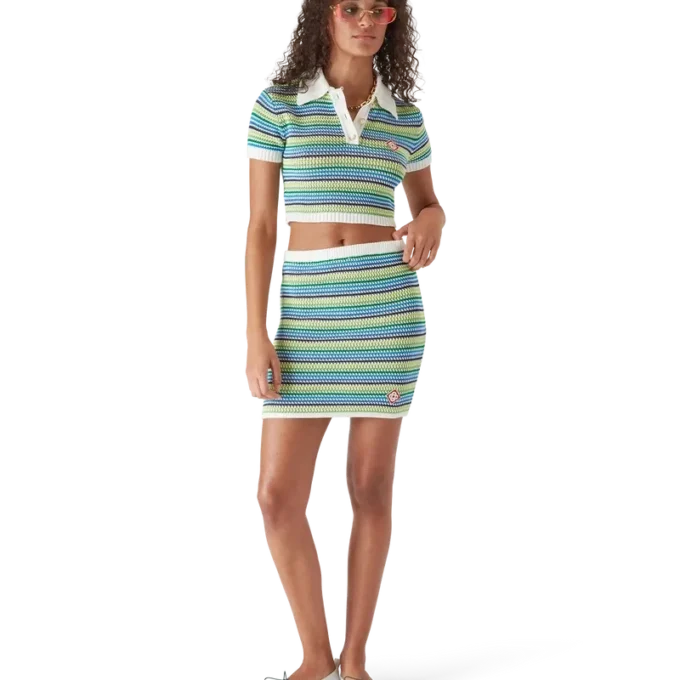 Stripe Short Sleeve Polo Shirt Stripe Short Sleeve Polo Shirt