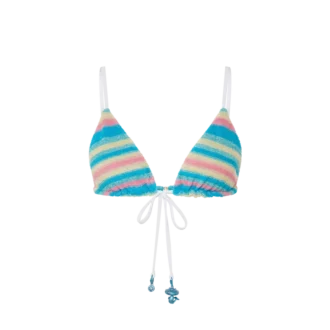 Stripe Towelling Bikini Top