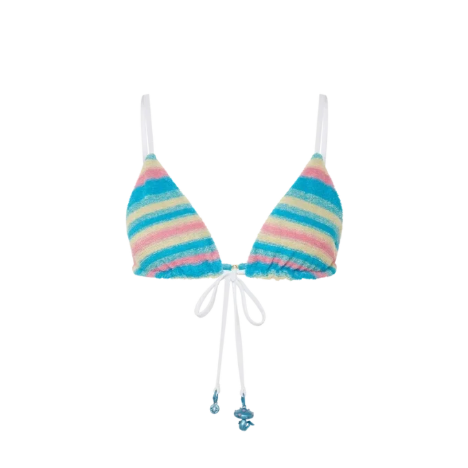 Stripe Towelling Bikini Top Stripe Towelling Bikini Top