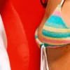 Stripe Towelling Bikini Top Stripe Towelling Bikini Top