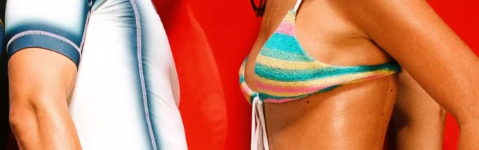 Stripe Towelling Bikini Top Stripe Towelling Bikini Top