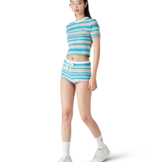 Stripe Towelling Mini Shorts