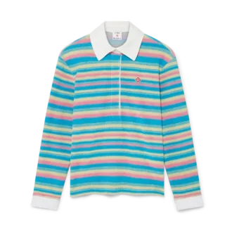 Stripe Towelling Polo Shirt Stripe Towelling Polo Shirt