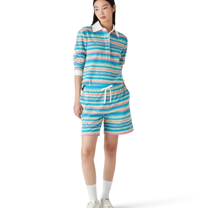 Stripe Towelling Polo Shirt Stripe Towelling Polo Shirt