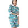 Stripe Towelling Polo Shirt Stripe Towelling Polo Shirt