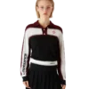 Striped Oversized Long Sleeve Polo Shirt