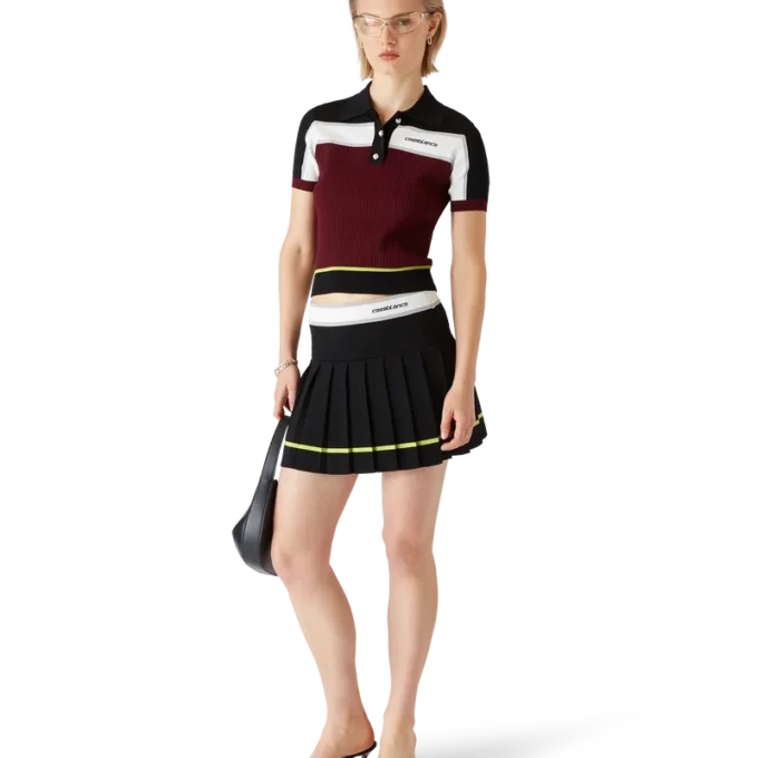 Striped Pleated Skirt Striped Pleated Skirt