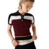 Striped Short Sleeve Polo Shirt Striped Short Sleeve Polo Shirt