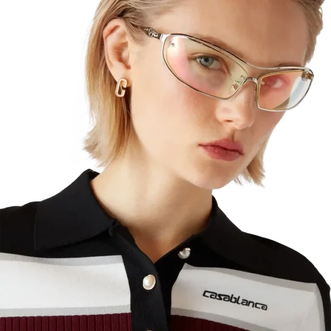 Striped Short Sleeve Polo Shirt Striped Short Sleeve Polo Shirt