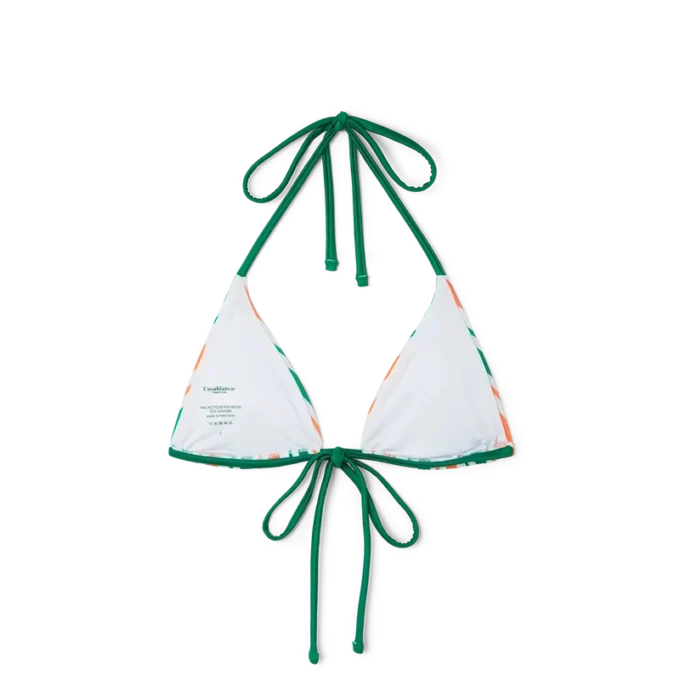 Striped String Bikini Top