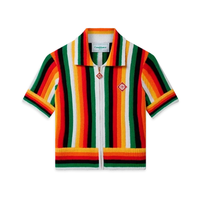 Striped Towelling Top Striped Towelling Top