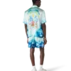 Surf Lotus Short Sleeve Silk Shirt