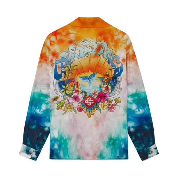 Surf Trip Long Sleeve Silk Shirt| Casablanca Paris Surf Trip Long Sleeve Silk Shirt| Casablanca Paris