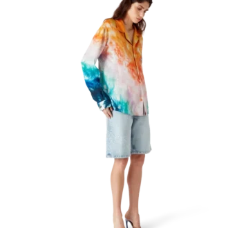 Surf Trip Long Sleeve Silk Shirt| Casablanca Paris