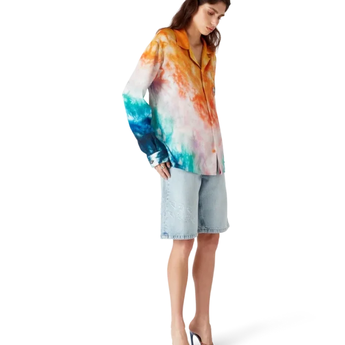 Surf Trip Long Sleeve Silk Shirt| Casablanca Paris Surf Trip Long Sleeve Silk Shirt| Casablanca Paris