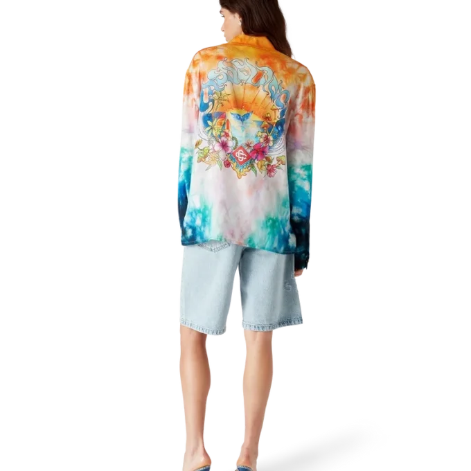 Surf Trip Long Sleeve Silk Shirt| Casablanca Paris Surf Trip Long Sleeve Silk Shirt| Casablanca Paris