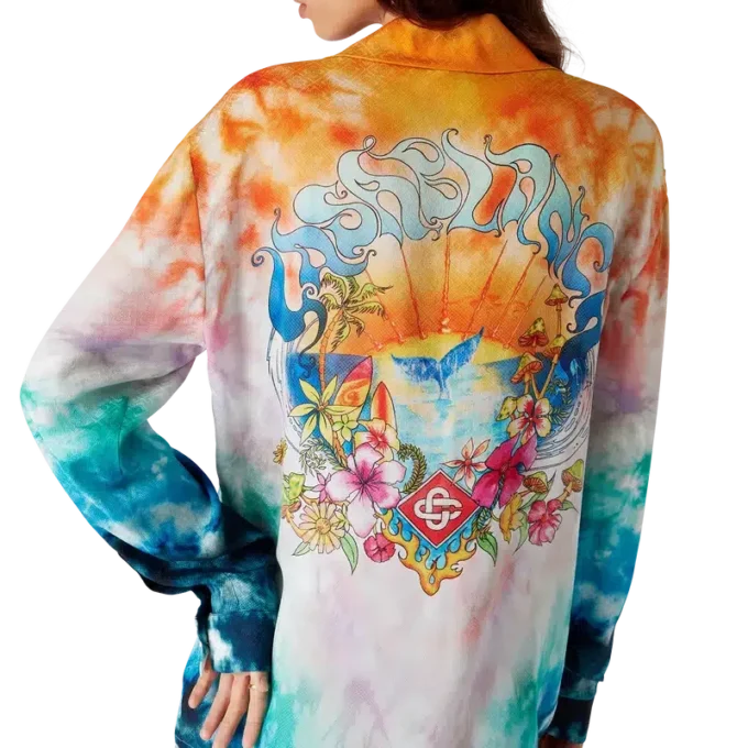 Surf Trip Long Sleeve Silk Shirt| Casablanca Paris Surf Trip Long Sleeve Silk Shirt| Casablanca Paris