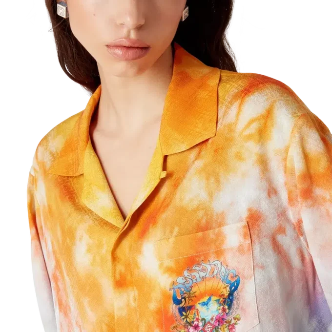Surf Trip Long Sleeve Silk Shirt| Casablanca Paris Surf Trip Long Sleeve Silk Shirt| Casablanca Paris