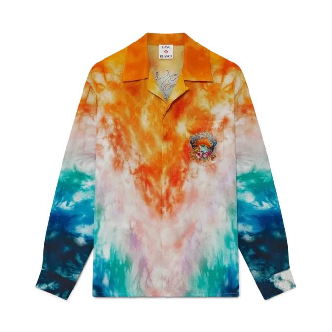 Surf Trip Long Sleeve Silk Shirt| Casablanca Paris Surf Trip Long Sleeve Silk Shirt| Casablanca Paris