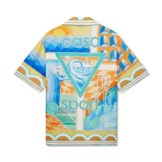 Surreal Pool Short Sleeve Silk Shirt