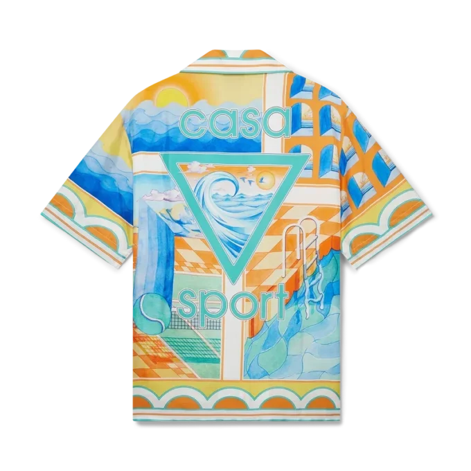 Surreal Pool Short Sleeve Silk Shirt